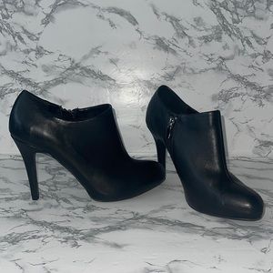 Black 4” Ankle Height side zip stiletto booties